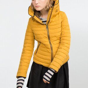 Zara Yellow Puffer Coat